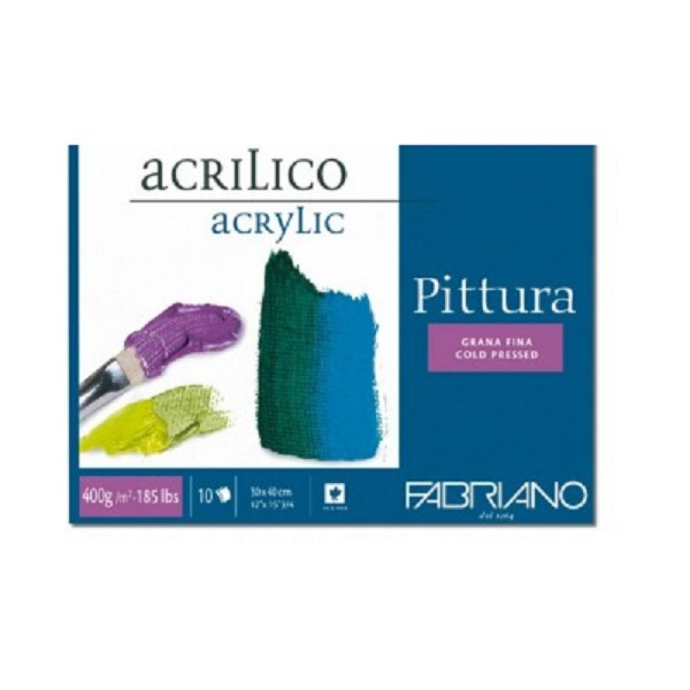 174 Blocco-Pittura Acrilico Fabriano 30×40 cm.  400 gr 10 fg.