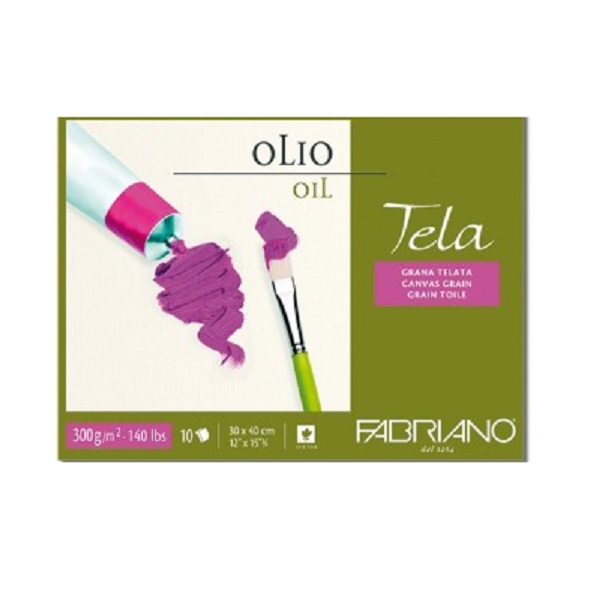 BLOCCO TELA PER OLIO FABRIANO 30×40 CM. – 300 gr. – 10 fg.