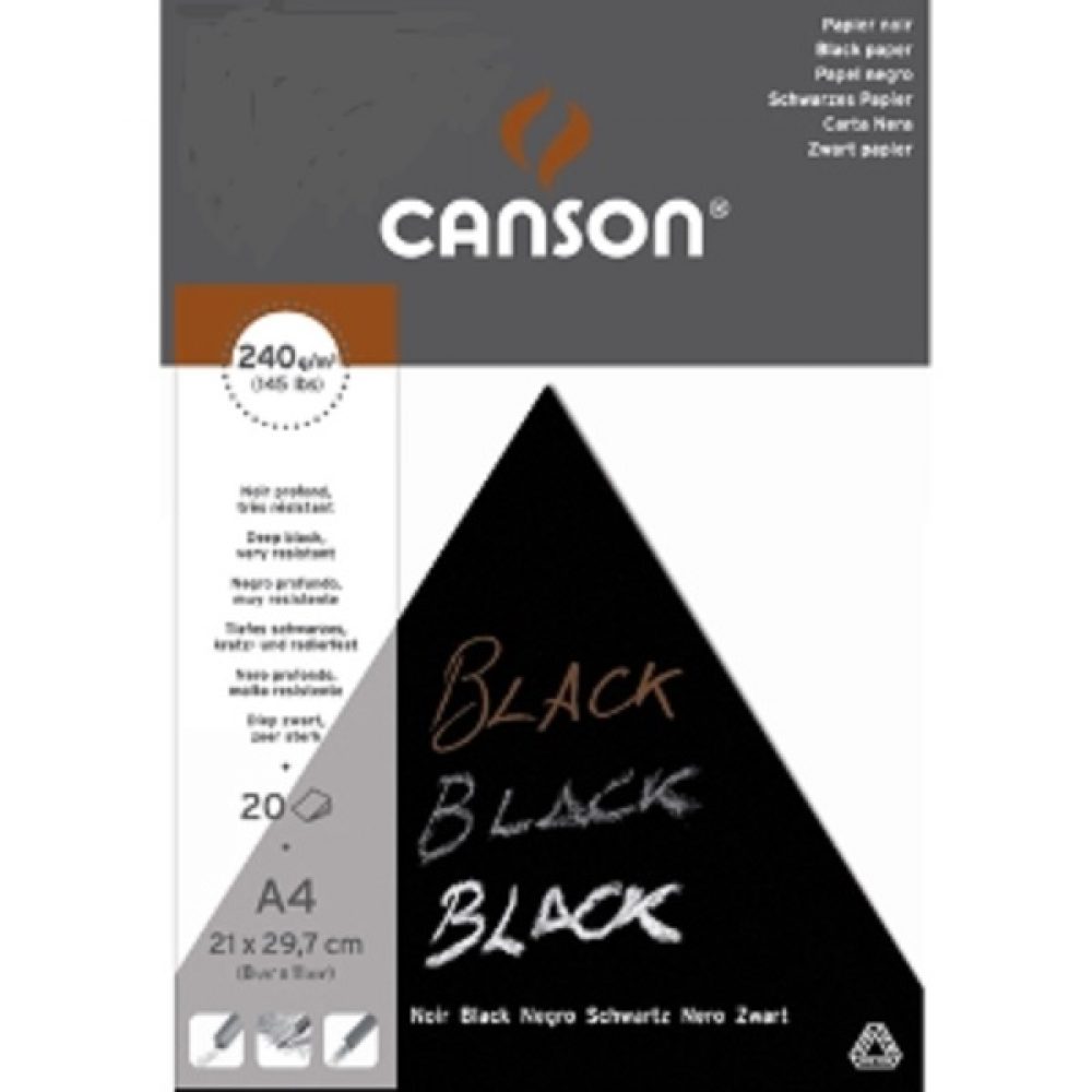 5751Blocco-Black Canson A4