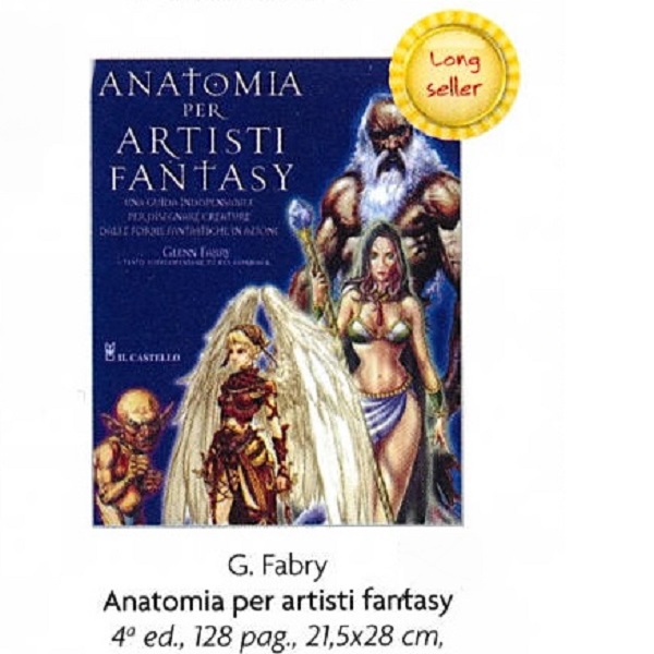 ANATOMIA PER ARTISTI FANTASY di G.FABRY 128 pag. 21,5×28 cm.