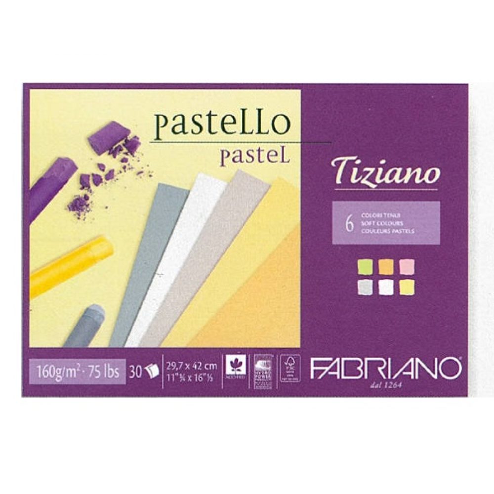 BLOCCO TIZIANO A3 COLORI TENUI 160 gr.