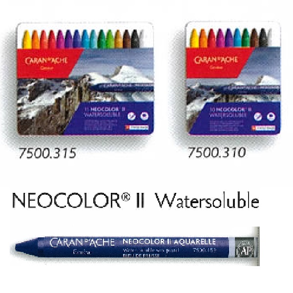 PASTELLI A CERA ACQUARELLABILI CARAN D’ACHE NEOCOLOR II 10 pz.