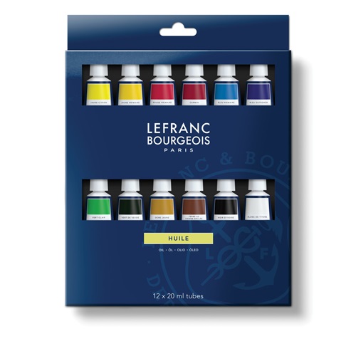 SCATOLA COLORI AD OLIO LEFRANC & BOURGEOIS 12 TUBI DA 20 ml.