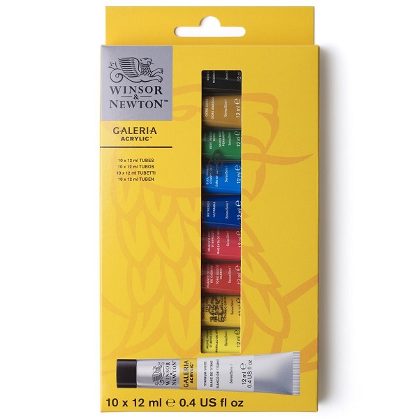 SET SCATOLA WINSOR & NEWTON GALLERIA 10 TUBI da 12 ml.