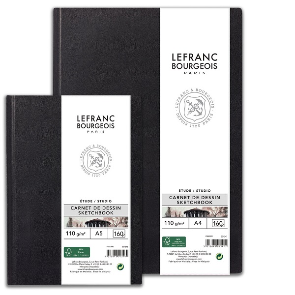 SKETCH BOOK COPERTINA RIGIDA LEFRANC & BOURGEOIS 110gr 80 fg.