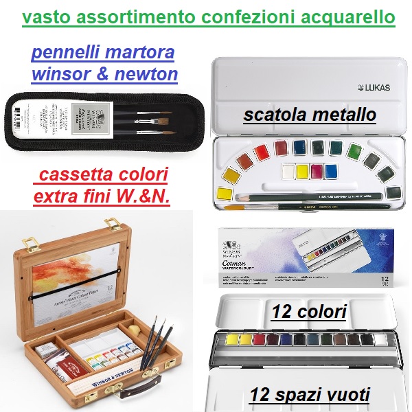 CONFEZINI DI COLORI AD ACQUARELLI SIA PROFESSIONALI CHE AMATORIALI