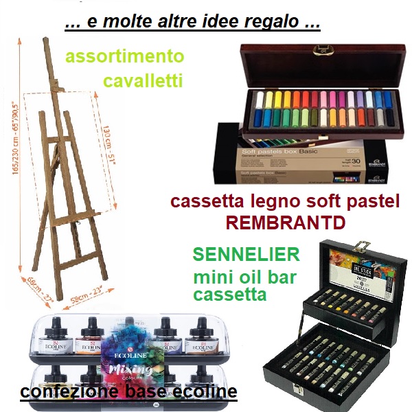 CAVALLETTI – PASTELI SECCHI- OIL STICK – ECOLINE E TANTE ALTRI PRODOTTI