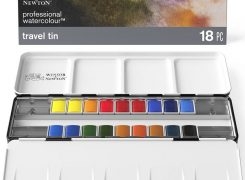 SET ACQUARELLI WINSOR & NEWTON PROFESSIONALI 1/2 GODET 18 pz.