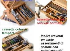 CASSETTE E SCATOLE COLORI AD OLIO COLORI ACRILICI E TEMPERA