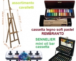 CAVALLETTI – PASTELI SECCHI- OIL STICK – ECOLINE E TANTE ALTRI PRODOTTI