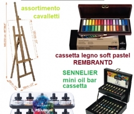 CAVALLETTI – PASTELI SECCHI- OIL STICK – ECOLINE E TANTE ALTRI PRODOTTI